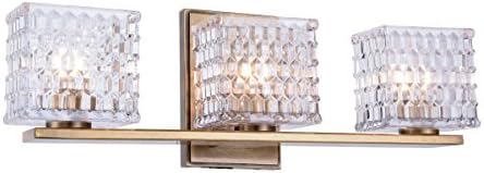 Elegant Lighting Ankara 3 Light Vantiy Light in Light Antique Brass