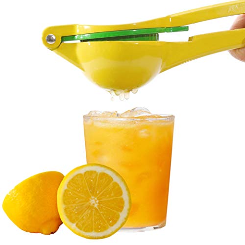 Mobi Lock Chefs Choice Hand Press Juice Squeezer for Lemon, Lime, Orange and Grapefruit Squeezer - Premium Stainless Steel Manual Citrus Press Juicer - Easy to Use, Bonus Recipe Guide