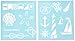 Martha Stewart Crafts Medium Stencils (8.75 by 9.75-Inch), 32257 Nautical Study (2 Sheets with 14 Designs)