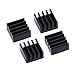Mudder 6 Piece Black Aluminum Heatsink Cooler Cooling Kit for Raspberry Pi 3,Pi 2,Pi Model B+