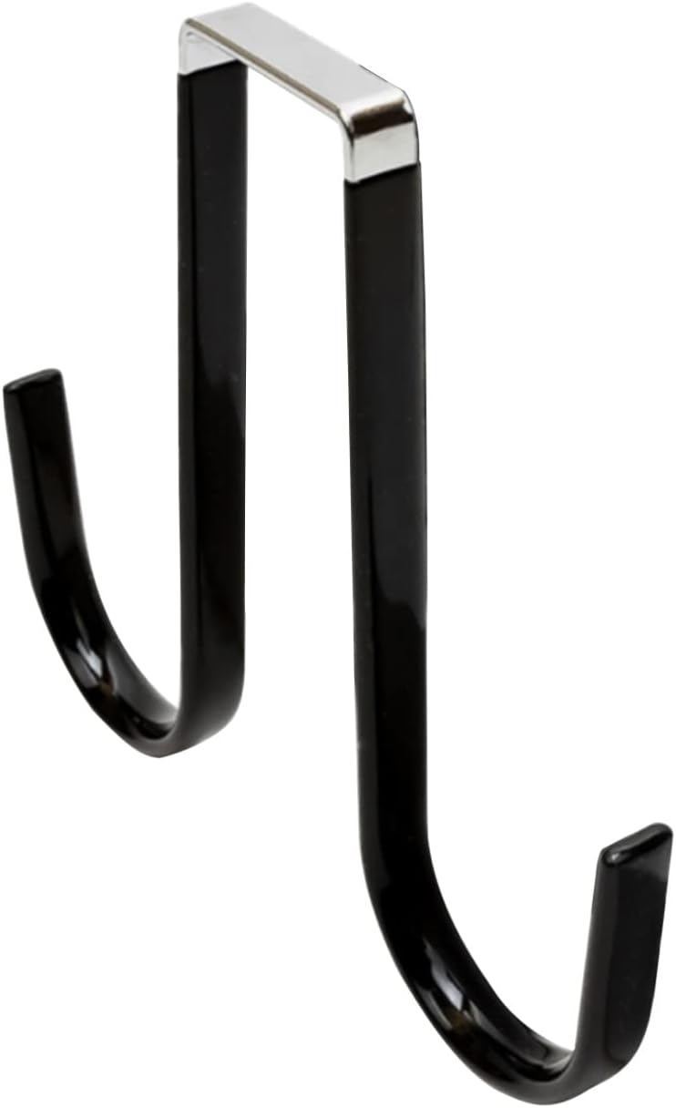 Wreath Hangers - Roadoor Wreath Door Hanger, Heavy Duty Carbon Steel Double Side Wreath Hanger for Fall, Halloween, Easter, Christmas, Thanksgiving Black 1 Pack