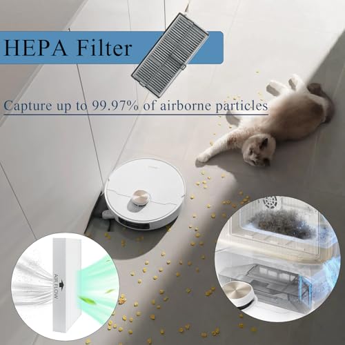 Accessory Kit for Dreame L10s Ultra Gen 3/L40 Ultra/X40 Ultra/X40 Ultra Complete/X40 Master/Mova P50 Pro Ultra, 1 Main Brush 4 HEPA Filters, 4 Side Brushes, 6 Cloth, 4 Dust Bags