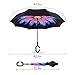 Elover 32in X 8 Panels Double Layer Inverted Umbrella, B - Purple Daisy