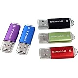 SIMMAX 5Pcs 8GB Usb Flash Drive Usb 2.0 Flash Drive Memory Stick Fold Storage Thumb Stick Pen(Five Mixed Colors: Black Blue Green Purple Red)(Mix Color1)