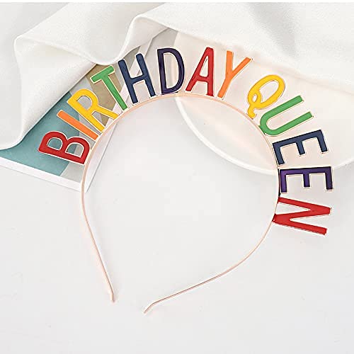 Black Birthday Queen Sash & Tiara Kit, Happy Birthday Party Gifts Decorations for Women Girls Princess