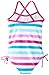 Kanu Surf Little Girls' Sassy One Piece Swimsuit, Purple/Blue, 5