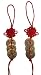 GoodLucky365 2pc Chinese Red Enless Knot Feng Shui Coins to Attract Wealth and Health