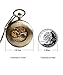 Retro Bronze Automatic Mechanical Pocket Watch Arabic Numerals Chain Creative Transparent Glass Cover