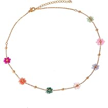Amazon.com: Niaspi Daisy Flower Bracelet for Women 18K Gold