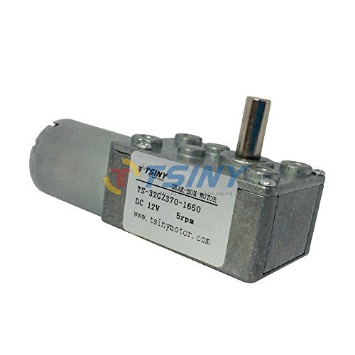 Dc 12v Worm Gear Motor of Miniature 5 RPM Metal 6mm Shaft