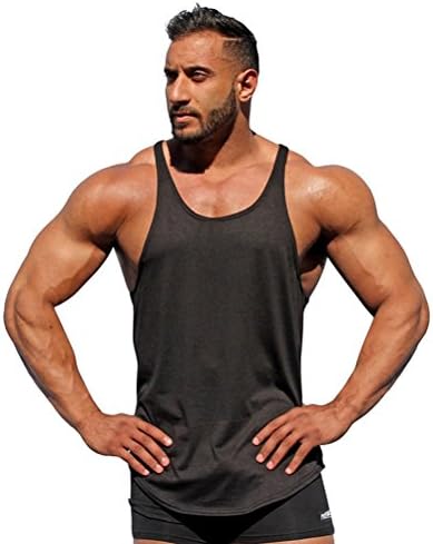 Mens Fitness Gym Bodybuilding Fitness Exercise Sleeveless T-Shirts Breathable Soft Tanks Top