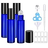 Bofessor Essential Oil Roller Bottles, 10ml Blue