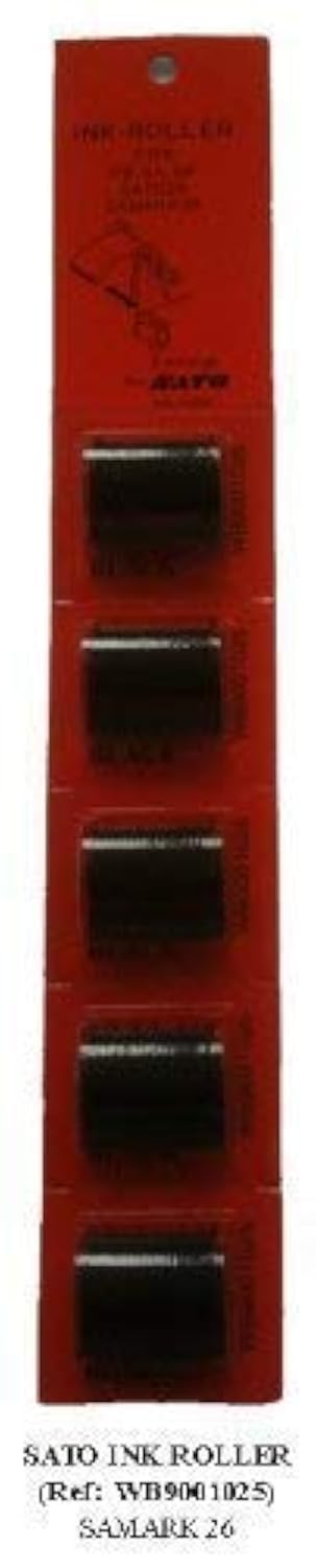 SATO Ink Roller Strip of 5 to use in SATO SAMARK 26 One Line Line Price Gun