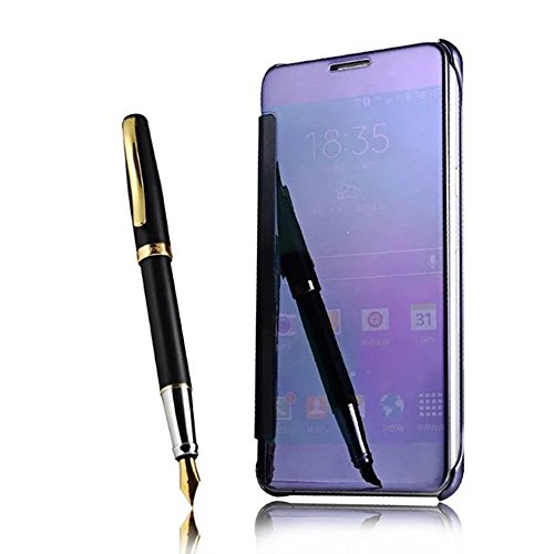 Shinetop Cases for Samsung Galaxy S9 Plus (2018) Luxury Smart Clear View Window Mirror Case Electroplate Plating PC Flip Folio Phone Cover 360 Degree Full Body Anti-scrtach Protective Case - Purple