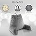 Red Nomad Reading Pillow with Arms - Soft & Comfortable Backrest Husband Pillow for Sitting in Bed, Gaming, Study, Lounge, or Watching TV - 18 inch, Grey