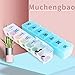 Muchengbao 2 Pack 7 Days Pill Cases ，Weekly Pill Organizer 7 Day Pill Box Large Compartment for Travel Vitamin