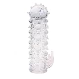 Zcargel New Soft Silicone Crystal Condom Penis Extensions, Silicone Extender Male Penis Enlargement Cock Ring Cockring Penis Ring Sleeve for Men