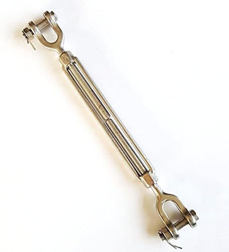 Jingyi AISI316 Stainless Steel Hot Dipped Drop Forged Jaw & Jaw Turnbuckle Wire Rope Tension 3/8"