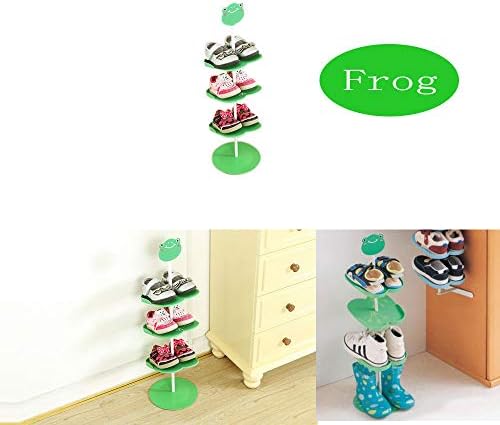 Duobao Three-dimensional Kid Shoes Rack floor shoe storage rack (green)