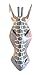 OMA African Wall Mask Decor Zebra Giraffe African Safari Jungle Tribal Mask Wall Hanging Home Decor Gift - (Classic, 12