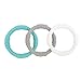 Teething Ring 3 Pack - mooi baby - Baby Teething Rings - UNISEX Baby Teether - 100% Silicone Infant Teether - No BPA - Non-Toxic - Soothing Gums - Teether Bracelet - Sensory Rings - Baby Teether Rings