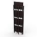 Stony Edge 4-Tier Folding Bookshelf | Espresso Wood Finish | 45x16x11.5 Inches | Book Shelf for Books and Trinkets | No Assembly Required | Foldable & Small Bookshelf for Home and Office