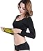 ValentinA Womens Body Shapers Long T-shirt Slimming Neoprene Vest Weight Loss Hot Sweat Shirt Black S=US Size XS