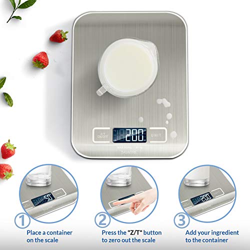 Kiaitre Food Scales Kitchen Digital Scale Rechargeable Scale Kitchen