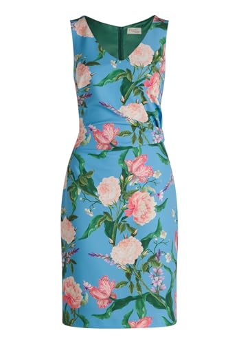 Vera Mont Damen 7090/4102 Lässiges Kleid, Blue/Rosé, 44