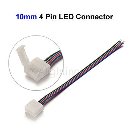 Alightings 4 pin LED Strip Connector Kits for 5050 RGB Waterproof Strip lights,Connect Tape to Tape or Controller (Pack of 20)