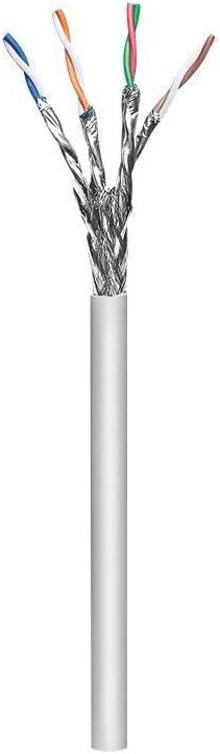Goobay 96094 CAT 6a Network Cable, S/FTP (PiMF), Grey, 100 m Length, 100 Meter
