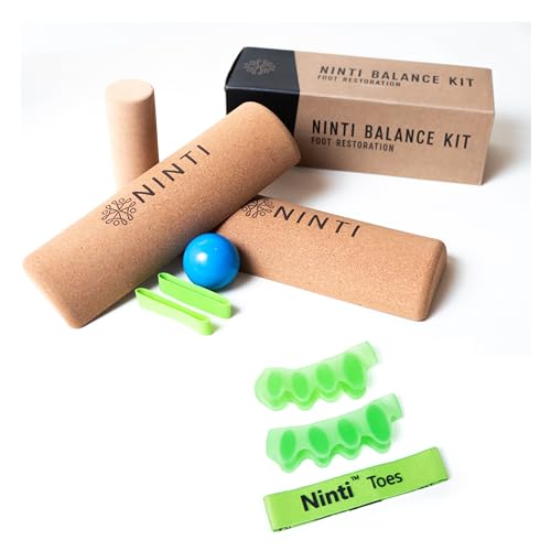 Cork Balance and Foot Restoration Kit with Toe Spacers and Resistance Bands Bundle