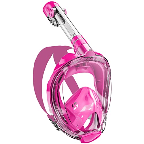 OUSPT Full Face Snorkel Mask, Snorkeling Mask with Detachable Camera ...