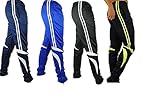 Kids Skinny Soccer Pants Training Sweat Sport Gym Athletic Tight Fit (YOUTH-S, BLACK/WHITE)