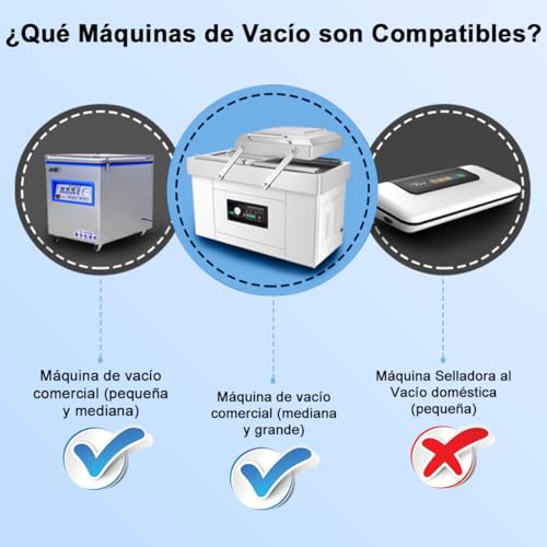 200PZS Bolsas para Sellar al Vacío 20*30cm, Bolsas de Vacio para Alimentos sin BPA, Bolsa Gofrada Envasar Resistente, Bolsa Lisa Empaque al Vacío para Congelar Conservación Cocción Verdura Fruta Carne
