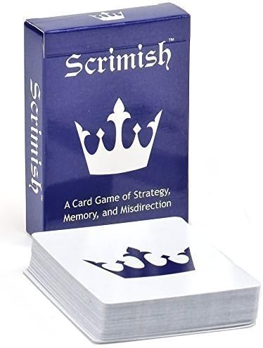 Scrimish Card Game - Portable Party Strategy Board Game like Uno, Stratego, and War (Blue/Red 1 Pack) by Nexci