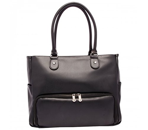 6 Pack Fitness Renee Leather Tote with Insulated Meal Management System, Black (25405) - Thumbnail 6