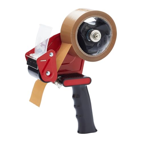 Fit For The Job Klebebandabroller mit 6 Rollen braunem Verpackungsklebeband - Ideal zum Verpacken von zerbrechlichem Klebeband, robuster Klebebandabroller zum Versiegeln und Verpacken 3