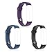 Letsfit Replacement Bands Fitness Tracker ID130HR, Adjustable Replacement Straps (Black, Grey, Purple)
