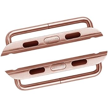 Luvvitt Stainless Steel Adapter For Apple Watch 42mm Band Connector Apple Watch Buckle Apple Watch Clasp Comparable To Click 42mm Rose Gold