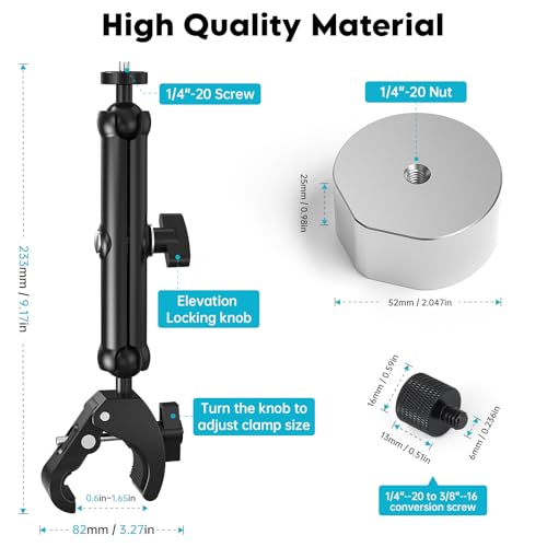 Soporte Mini Starlink, Montaje para Poste Starlink Mini para Casa Rodante | Para Starlink Mini y Mini X, Soporte Ajustable con Abrazadera y Adaptador de Aluminio para Techo y Escalera