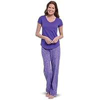 PajamaGram Woman Pajamas Soft Cotton - Purple Pajamas for Women, Purple, M, 8-10