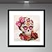 Lavany Flower Skull 5D Diamond Painting Kit, Full Drill DIY 5D Paintings Crystal Rhinestone Embroidery Arts Craft Children,Clearance Cross Stitch Kits (A)