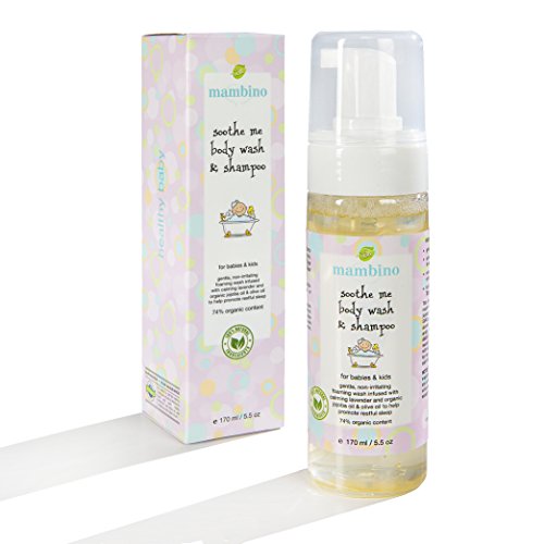 Mambino Organics Baby Kids Wash and Shampoo, Soothe Me, 5.5 Fluid Ounce