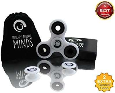 Spinner Fidget Toy – Anti-Anxiety Tri-spinner for Fidgeters that Helps You Focus and Increase Productivity – Also Works for ADD and ADHD (Black)