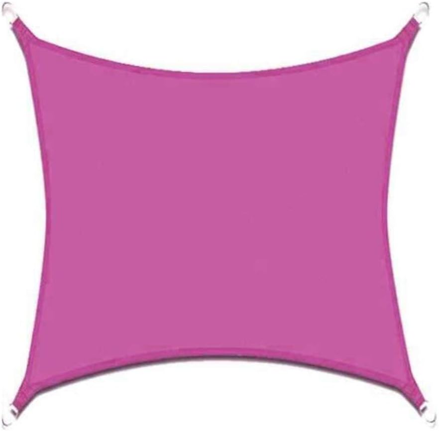 JJHH Sun Shade Sail Waterproof Rectangle/Square for Patio Outdoor Canopy Sunshade Sail Shade Cloth,RoseRed,2x2m(6.5x6.5ft)