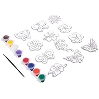 New Image Group SGP-89 Suncatcher Group Activity Kit, Butterfly and Flowers, 12-Pack