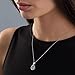 Caperci Sterling Silver Jewelry White Cubic Zirconia Infinity Pendant Necklace for Women, 18''