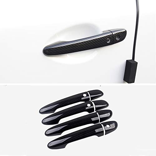 Love Environment Carbon Fiber Car External Outer Door Handle Catch Cover Door Bowl Protection Trim Sticker for Mazda CX-5 CX5 CX 5 2017 2018 2019