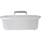 Casabella Plastic Multipurpose Cleaning Storage Caddy with Handle, 1.5-Gallon, Clear